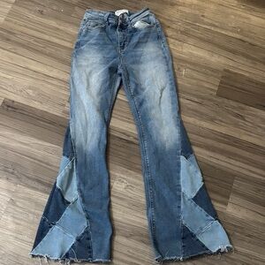 Stylish Blue Flared Women Jeans